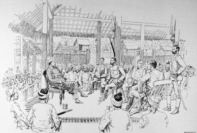 The Burmah Expedition: General Prendergast Calling on the Woon of Burmah, from 